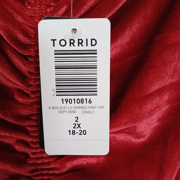 NWT Torrid Velvet top sz 2x - Picture 4 of 11